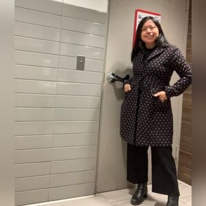 Anthropology Tulle coat with flowers Pattern for women XS